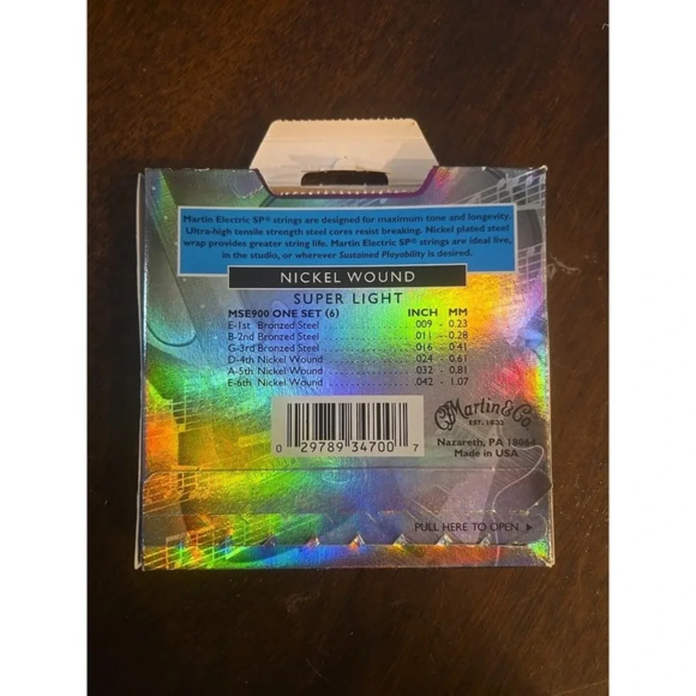 Martin & Co Electric SP Guitar Strings .009-.042 Super Light‎ Nickel Wound